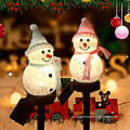 Christmas Snowman Garden Courtyard Lawn liderou a luz do solo